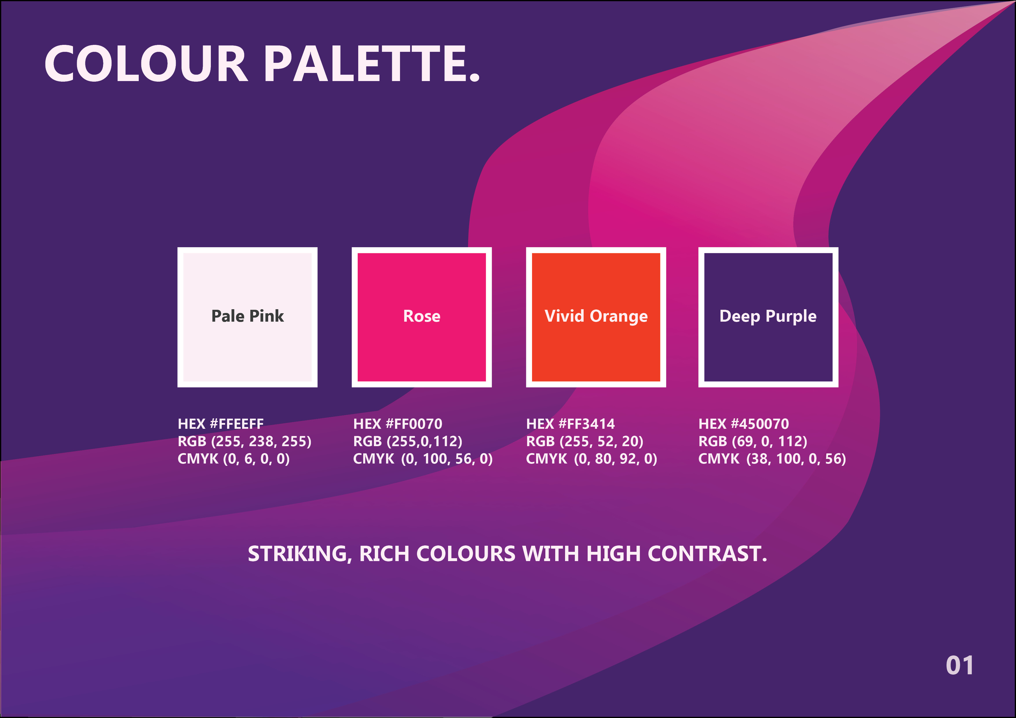 personal brand guide colour palette