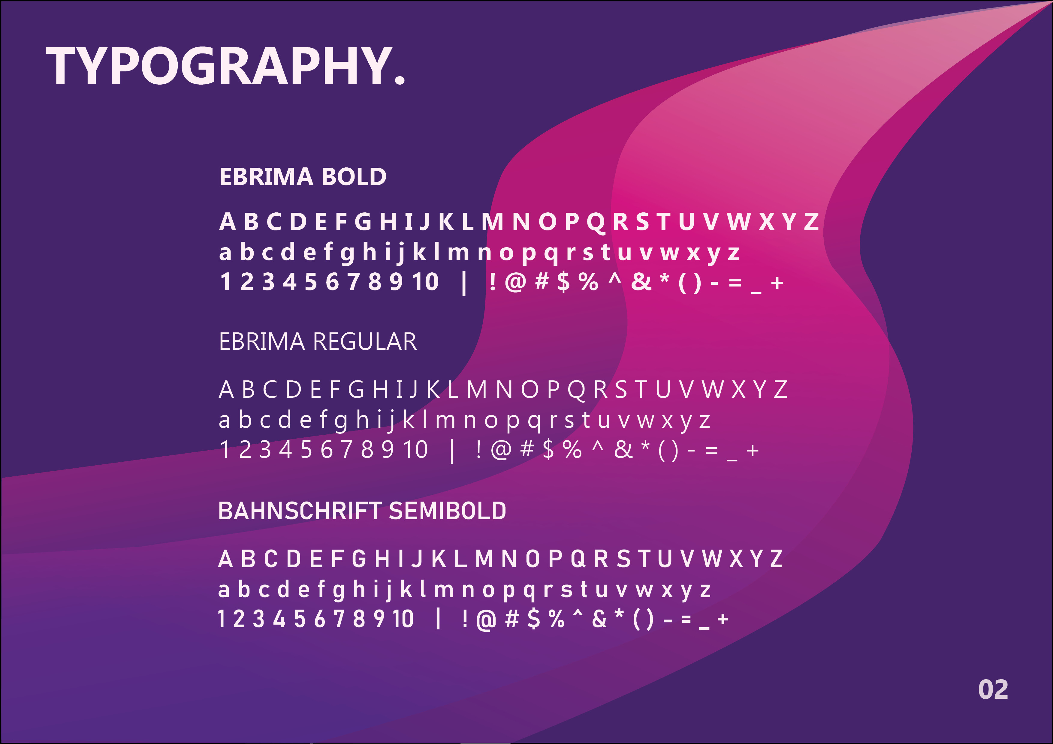 personal brand guide typography