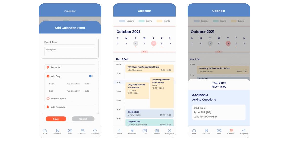 calendar features